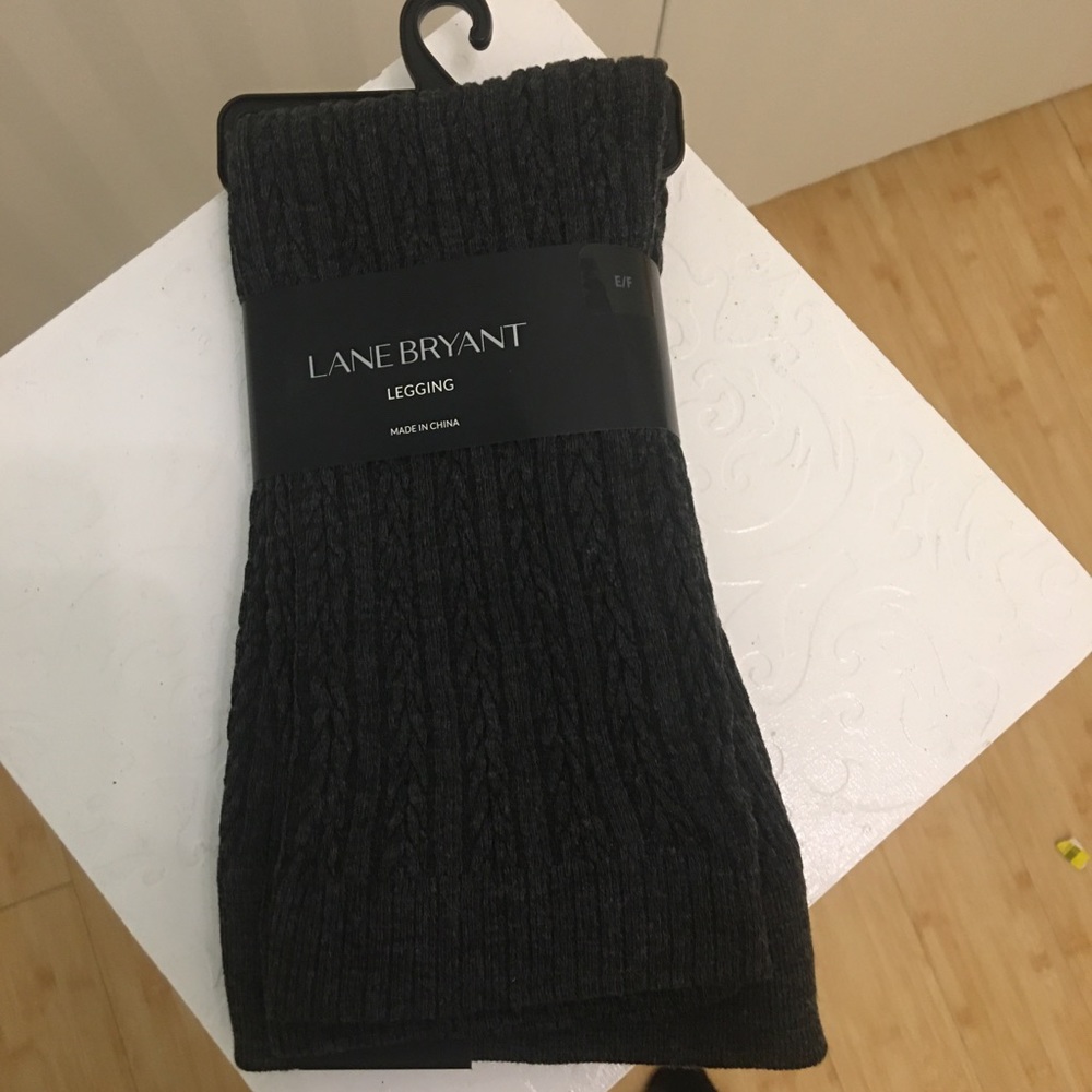 NWT Lane Bryant gray cable knit leggings Sizes 1X, 2X or 3X - Picture 5 of 7